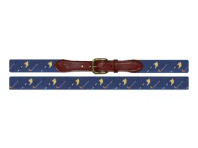 Smathers & Branson Golf Flags Needlepoint Belt