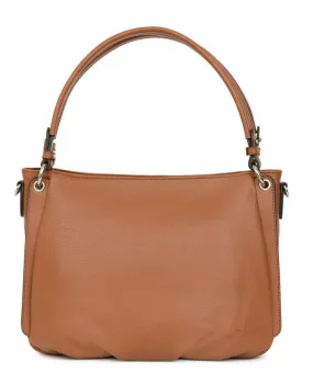 Tan grained cowhide leather bag 466565