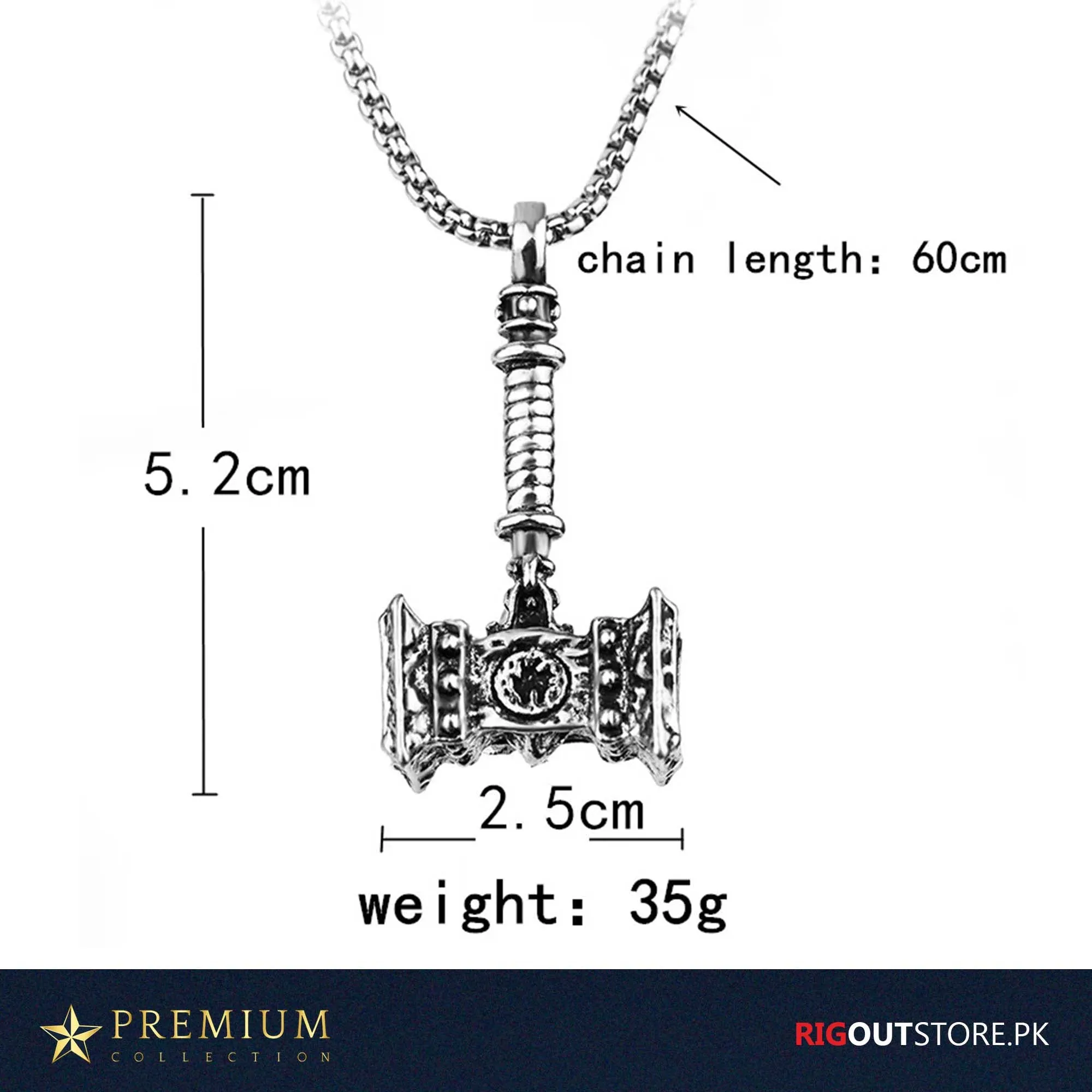 THOR Hammer Stainless Steel Necklace