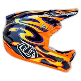 Troy Lee Designs D3 Carbon Full Face Helmet - Squirt - Black-Orange