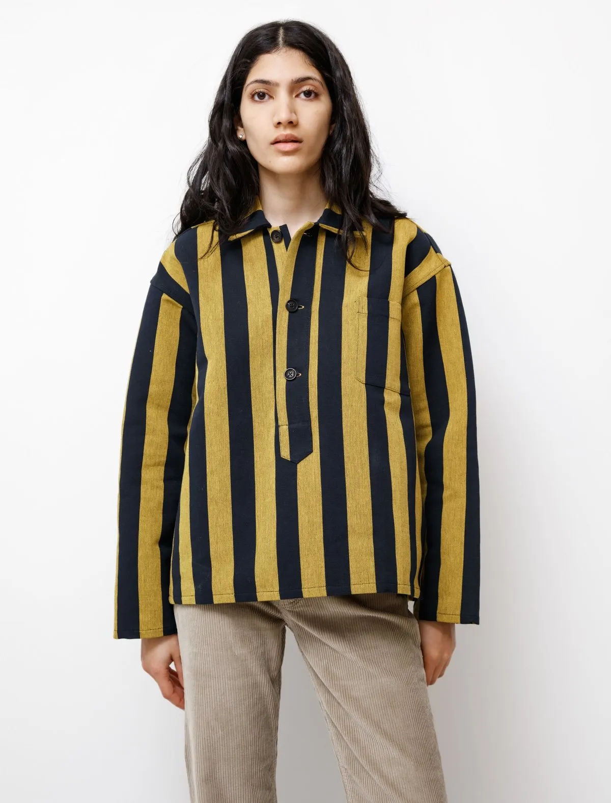 Unisex BODE Champlain Stripe Pullover - Yellow/Black