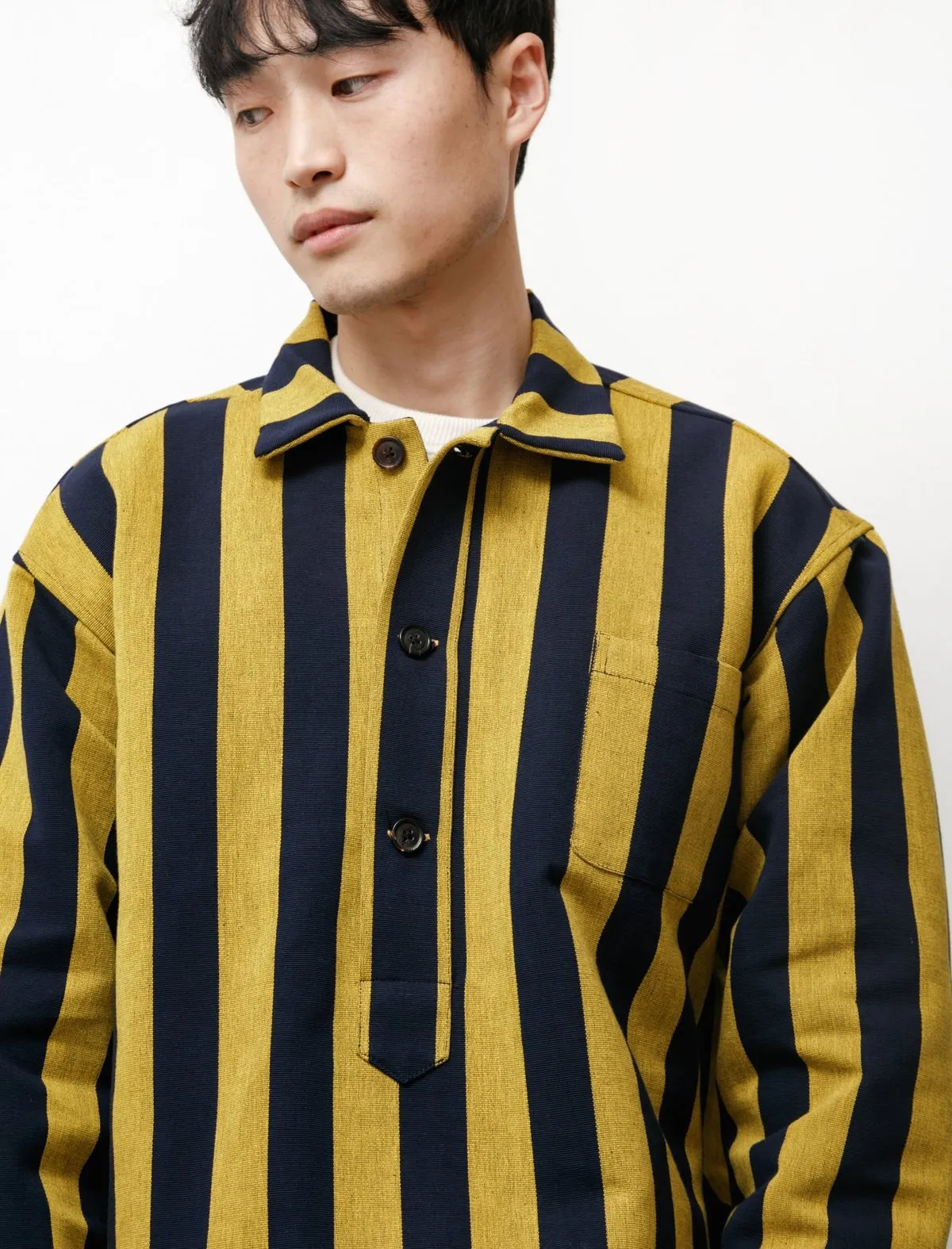 Unisex BODE Champlain Stripe Pullover - Yellow/Black