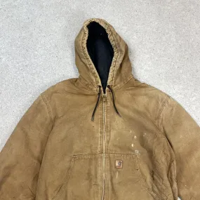 Vintage Carhartt Active Hooded Jacket tan large