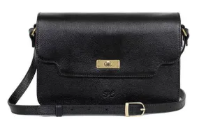 Women's black hexagon leather bag 119675